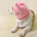 Dog Ear Muffs Noise Protection Knitted Hats Pet Neck Ear Warmer for Winter Knitted Cap for Anxiety Calm Down for Dog Cat