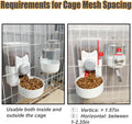 Rabbit Gravity Feeder Waterer Set Automatic Guinea Pig Food Water Dispenser Food Water Bowl Feeding Station for Puppy Ki