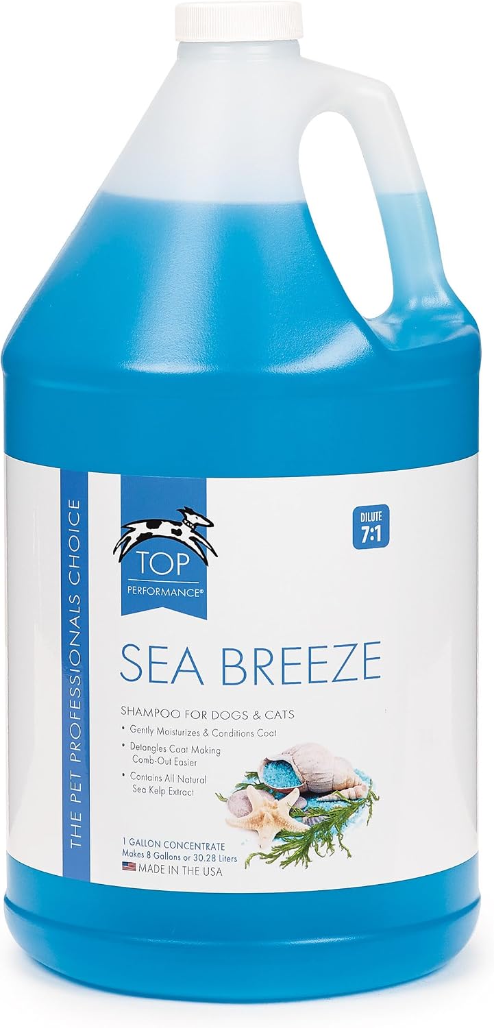 Top Performance Sea Breeze Dog and Cat Shampoo, 1-Gallon