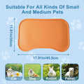 Silicone Pet Feeding Mat with Raised Edge, Washable Dog Cat Food and Water Mat for Floors Waterproof, Anti-Slip Placemen