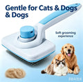Deshedding Dog Brush for Shedding – Self Clean Cat Brush Deshedding & Grooming Tool for Long Haired and Short Haired Dog