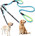 XiaZ Double Dog Leash for Two Dogs Perfect for Small Medium Dogs, 3/8”Blue
