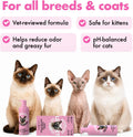 Waterless Cat Shampoo – No Rinse Dry Shampoo for Cats & Kittens, Hypoallergenic Cat Cleaning Foam, Lick-Safe Formula for