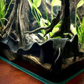 Aquarium & Terrarium Corner Underground Cave – Faux Mangrove Root Hideout for Betta, Corydoras, Shrimp, Geckos & Snakes 