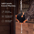 Unittype Horse Ball Toy 6 Inch 3D Treat Feeder with Carrot Slots Hanging
