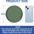Arespark Pet Silicone Food Mat, 6in x 6in Set of 2 Nonslip Waterproof Feeding Bowl Mat with Raised Edges for Food and Wa