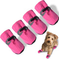 Dog Shoes for Hot Pavement, Summer Dog Boots & Paw Protector, Anti-Slip Sole Dog Booties with Reflective Straps Dog for 