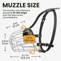 BRONZEDOG Pitbull Wire Basket Muzzle for Amstaff, Large Dogs (Steel)