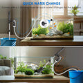 36W Aquarium Vacuum Gravel Cleaner: 8 in 1 Electric Fish Tank Cleaner