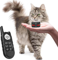 Tiniest Cat Shock Collar, Lightest Cat Training Collar with Remote for Small Cats 5-15lbs & Medium Large Cats/Puppies, Waterproof, Rechargeable, 1300ft Range(Red)