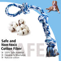XIGOU Dog Rope Toys Indestructible Dog Toys, Dog Chew Toys for Aggressive Chewers, Tough Puppy Teething Chew Toys for Boredom, Dental Cleaning Tug of War Dog Toy, Great for Small to Large Breed, Blue
