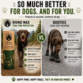 Rhino Wax Trail Paw Wax for Dog Hiking, Rocks, Trails & Rough Terrain