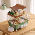 Acrylic Hamster Cage Clear Hamster Habitat with Running Wheel & Hideout
