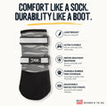 DOK TigerToes Premium Neoprene Dog Booties for Hot Pavement - Grip that Works Even When Twisted - Versatile Paw Protecti