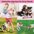 SZEE Dog Rope Toy, 14 in 3 Knots Chew Rope for Small Medium Dogs, Natural Cotton Pull Toy for Tug of War and Teeth Cleaning, Fits Valentine’s Day Vibe (Pink)