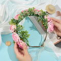 GORGECRAFT Dog Wedding Flower Collar Adjustable Puppy Outfit Floral Attire Collars Flowers Headband Wreath Garland Photo