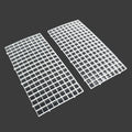 RLECS 2pcs 30cm x 15cm Plastic Grid Divider Tray Egg Crate Louvre Aquarium Fish Tank Bottom Isolation, White
