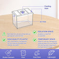 MoonOrange Mini Betta Fish Tank Kit with LED Light Base, 0.2 Gallon Temporary Holding Tank with Artificial Plants (Kit-2