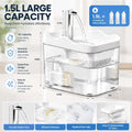 Reptile Water Dispenser,1500ML Large Capacity Circulation Water Dish Bowl for Reptile Terrarium,Bearded Dragon Tank Acce