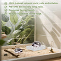 Kisangel Rabbit Lava Grinding Pad Natural Volcanic Stone for Small Pets