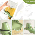 Brabtod Bird Seed Storage Container Portable-3 Qt/2.8 L Clear Pet Food Container-with Measuring Cup/Lid,Airtight Wild Bird Seed Dispenser for Storing Sunflower Seed|Squirrel proof|BPA Free-Green