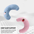 U-Shaped Calming Pillow for Cats and Dogs - Super Soft Plush Fabric, Cozy Headrest, Neck Support for Deep Sleep, Kitten 