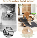 Dog Stairs Ramp for Small & Aged Dogs, Wooden Anti-Slip Pet Steps