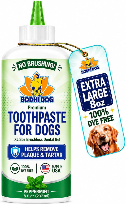 Bodhi Dog Pet Dental Gel - Toothpaste for Dogs - Plaque Remover & Breath Freshener - Thicker Formula - Safe & Non-Toxic 