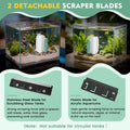 AQQA Magnetic Aquarium Glass Cleaner,Dual Blade Algae Scraper for Fish Tank