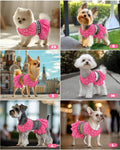 CuteBone Two Piece Dog Sports Dress Athleisure Leopard Print Puppy Pink Skirt Lightweight Small Dogs Girl Clothes Cat Apparel SPS01M