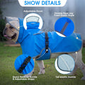 BRKURLEG Dog Raincoat, Waterproof Rain Jacket with Clear Hood for Small Medium and Large Dogs, Adjustable Reflective Pet