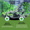 DSkoiph 2 pcs Aquarium Decor Plastic Plants Extra Large 21 Inches Artificial Fish Tank Plants Tall Fish Tank Decorations