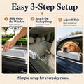Dog Car Window Chin Rest, EVA Cushion with Headrest Strap, Gray