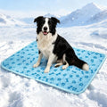 YAOGEG Upgraded Dog Cooling Mat for Dogs& Cats,Ice Silk Self Cooling Mat for Dogs(Q-Max>0.5),Washable Breathable Non-Slip Summer Dog Bed Mats for Crate Car Sofa Indoor Outdoor,Light Blue 29.1×18.5in