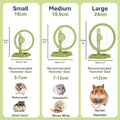 Hamster Wheel, Quiet Spinner Hamster Running Exercise Wheel with Adjustable Stand for Small Animals Syrian Dwarf Gerbils