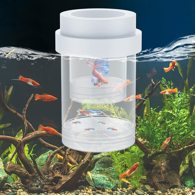 Pawfly Breeder Box for Fish Tank, Aquarium Fish Breeding Box, Floating Guppy Breeder Box, Baby Fish Separator for Aquari