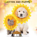 Sunflower Cat Recovery Cone Collar Soft Adjustable Elizabethan Cone