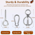 MAQUITA Horse Tie Ring, Safe Tie Horse Supplies, Humane Way Tie Ring, Magnetic Ring for Tying and Retracting, Helps Hors