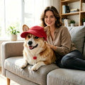 Pet Dog Baseball Cap, Cat Hat, Cat Dog Sun Cap with Ear Holes, Adjustable Puppy Outdoor Sun Hat