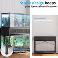 VOWNER 40 Gallon Aquarium Stand with Power Outlet & Cabinet Storage, Black