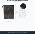 Mesh Drawstring Bag 2 Pack – 12"x16" Heavy Duty Nylon Storage Bag for Pond, Aquarium & Fountain Water Pumps, Reusable Ba