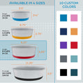 Master Pet Supply Stainless Steel Dog Bowls Set of 2 with Extra Thick Silicone Base - 8 Cup (64 oz) Plum Crazy, Non-Slip, Dishwasher Safe Metal Bowls, Pet Dog Food Bowl for Dogs, Cats, Anti Rust