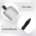 Eiodoni Stainless Steel Mesh Litter Shovel, Metal Non-Slip Black Handle Sifter, Fine Mesh Reptile Cleaner Scooper for Lizard Substrate, Reptile Terrarium Sand & Waste