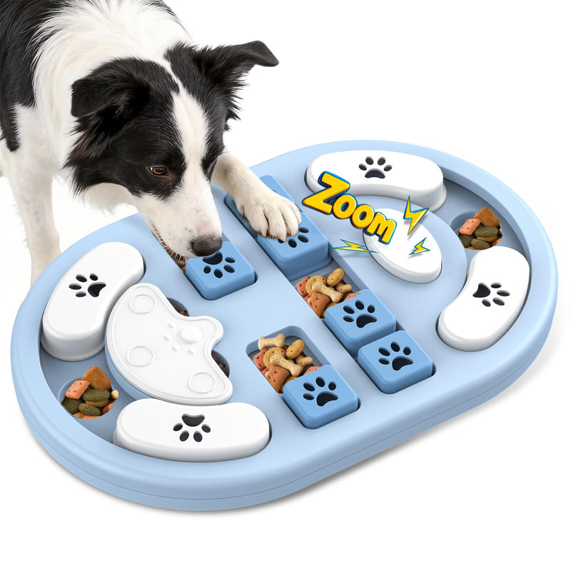 Blanlody Dog Puzzle Toy, Interactive Treat Puzzle for IQ Training & Mental Stimulation, Non-Slip Slow Feeder Enrichment Boredom Buster for Puppies Small Medium Large Dogs Cats, Gray Gift