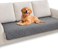 PAWFINITY Waterproof Couch Cover for Dogs, Pee Proof Pet Blanket, Paw Print Quilted, Pet Hair Resistant, Scratch-Resistant, Washable Furniture Protector for 2-3 Seat Sofa and Bed, 30x70 Inch, Grey