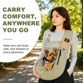 Dog Carrier Sling for Small Dogs & Cats, Puppy Sling Bag with Drawstring Mesh Opening, Safety Clip, Zipper Storage Pockets, Hands-Free Pet Carrier for Travel, Walking, Hiking (Green)