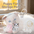 Pet Hair Keychain Cat Fur Keepsake Holder Cat Keychain Memorial Pendant Keyring Gift Pet Hair locket for Pet Lovers(Main