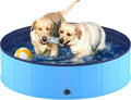 Niubya Foldable Dog Pool, Collapsible Plastic Dog Swimming Pool, 48x12 in