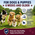 Broad-Spectrum Dewormer for Dogs,Dog Dewormer for Tapeworms, Roundworms & Hookworms in Puppies,Medium&Large Dogs (Over 1