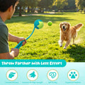 Junkin 2 Pcs 12.6-inch Dog Ball Launcher with 6 Pcs 2.5-inch Tennis Balls Pet Dog Thrower Fetch Toy for Dogs 20-60 lb Ou